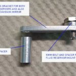Harley Davidson mirror mounting hardware - enables the mirror to be mounted from the K Lever assembly